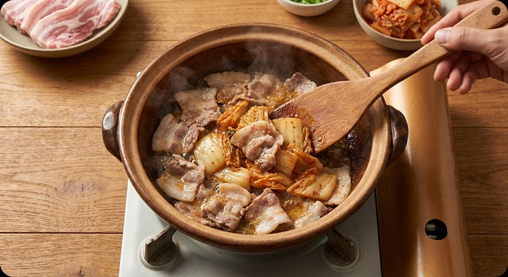 Beef Brisket and Aged Kimchi Pot Rice - step_1