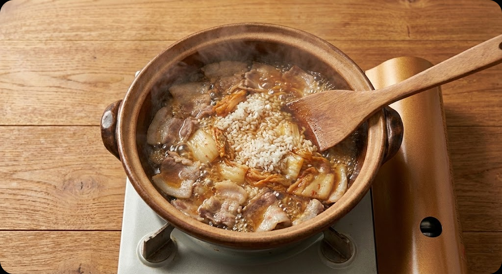 Beef Brisket and Aged Kimchi Pot Rice - step_2