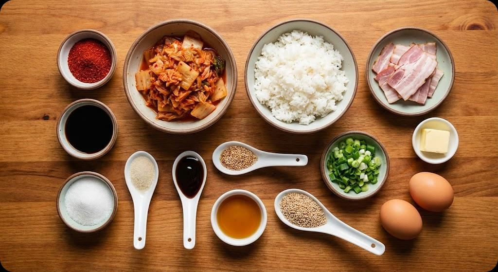 Kimchi Fried Rice - ingredients
