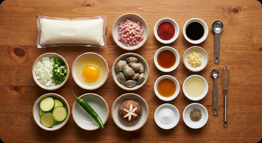 Sundubu-jjigae - ingredients