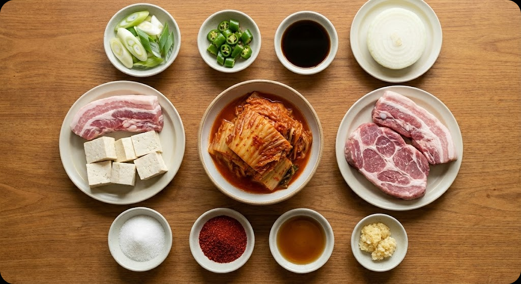 Kimchi-jjigae - ingredients