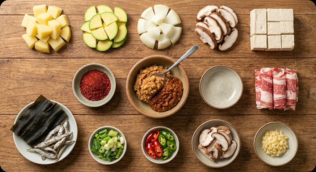 Doenjang-jjigae - ingredients
