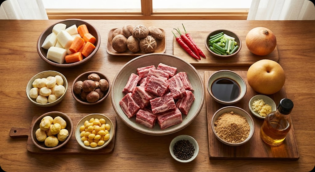 Galbi-jjim - ingredients