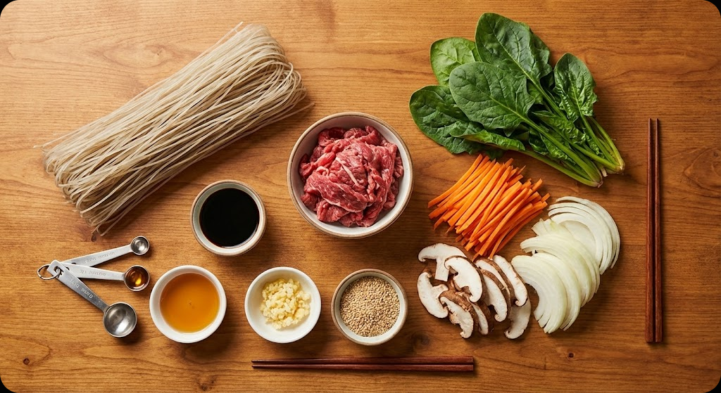 잡채 - ingredients