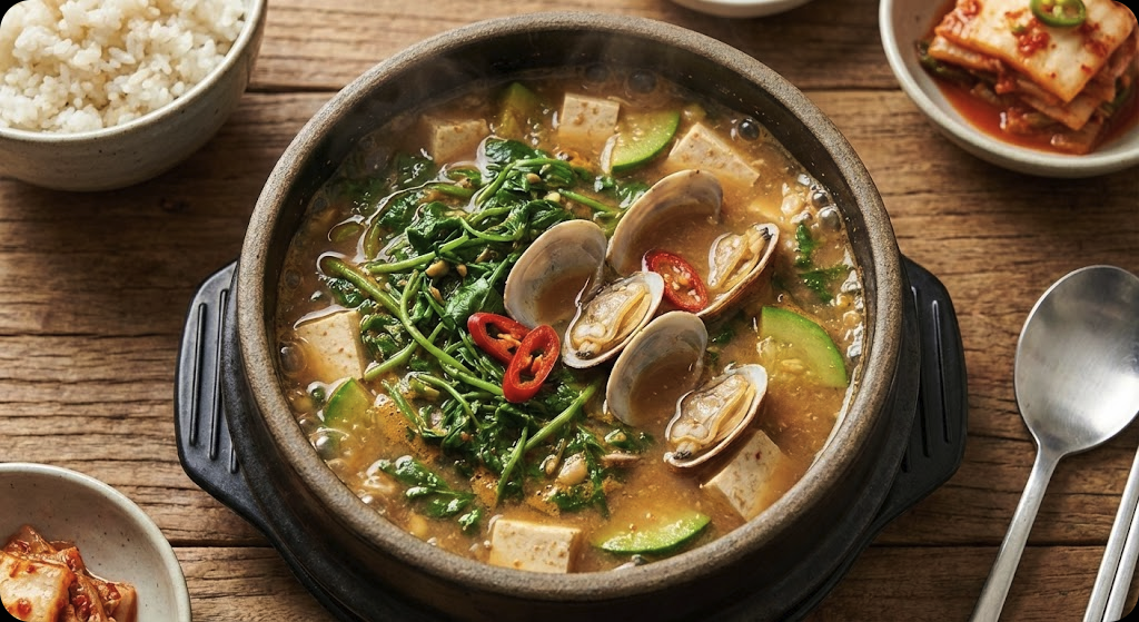 향긋한 냉이 바지락 된장찌개 - hero