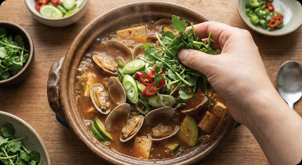 향긋한 냉이 바지락 된장찌개 - step_5