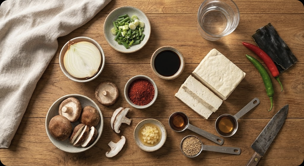 표고버섯 두부조림 - ingredients