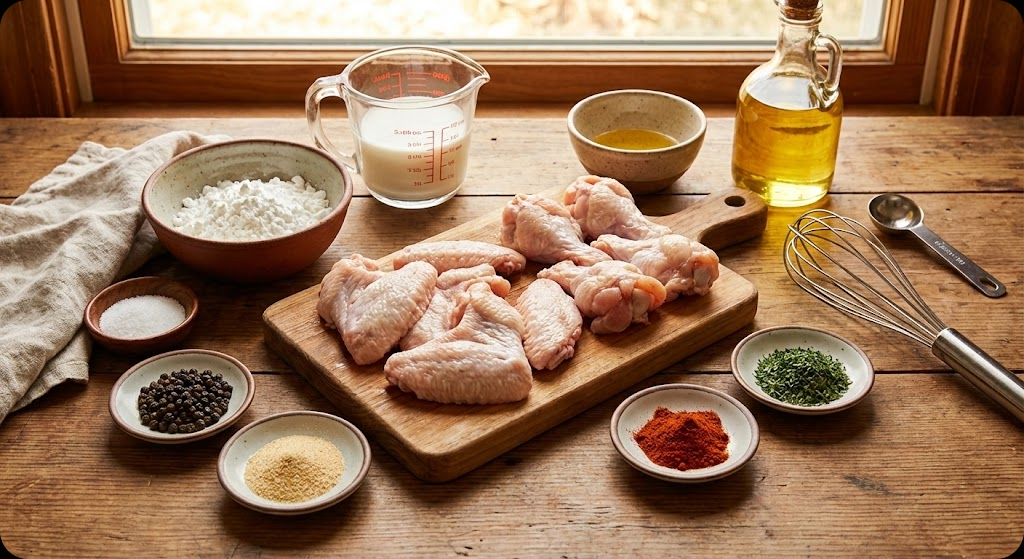 크리스피 치킨 윙 - ingredients