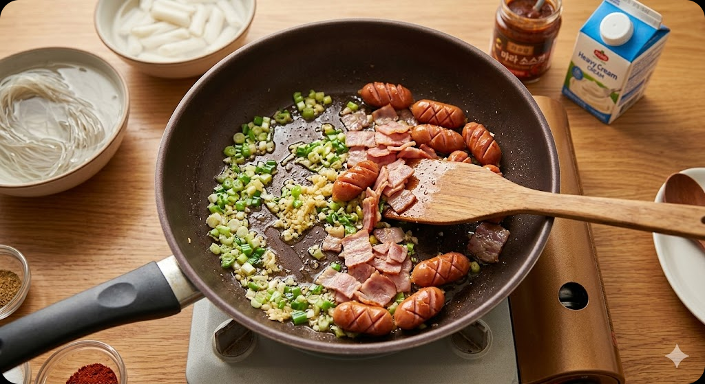 마라로제 떡볶이 조리 과정 2단계