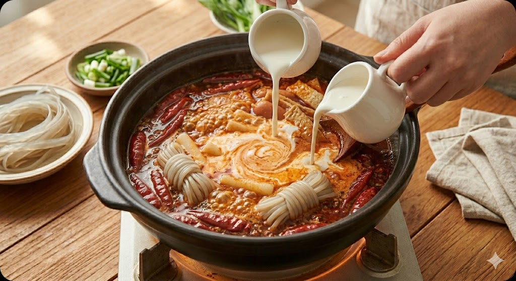 마라로제 떡볶이 조리 과정 5단계