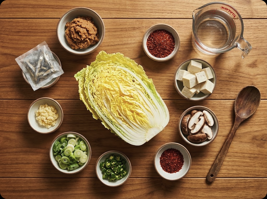 알배추 된장국 - ingredients