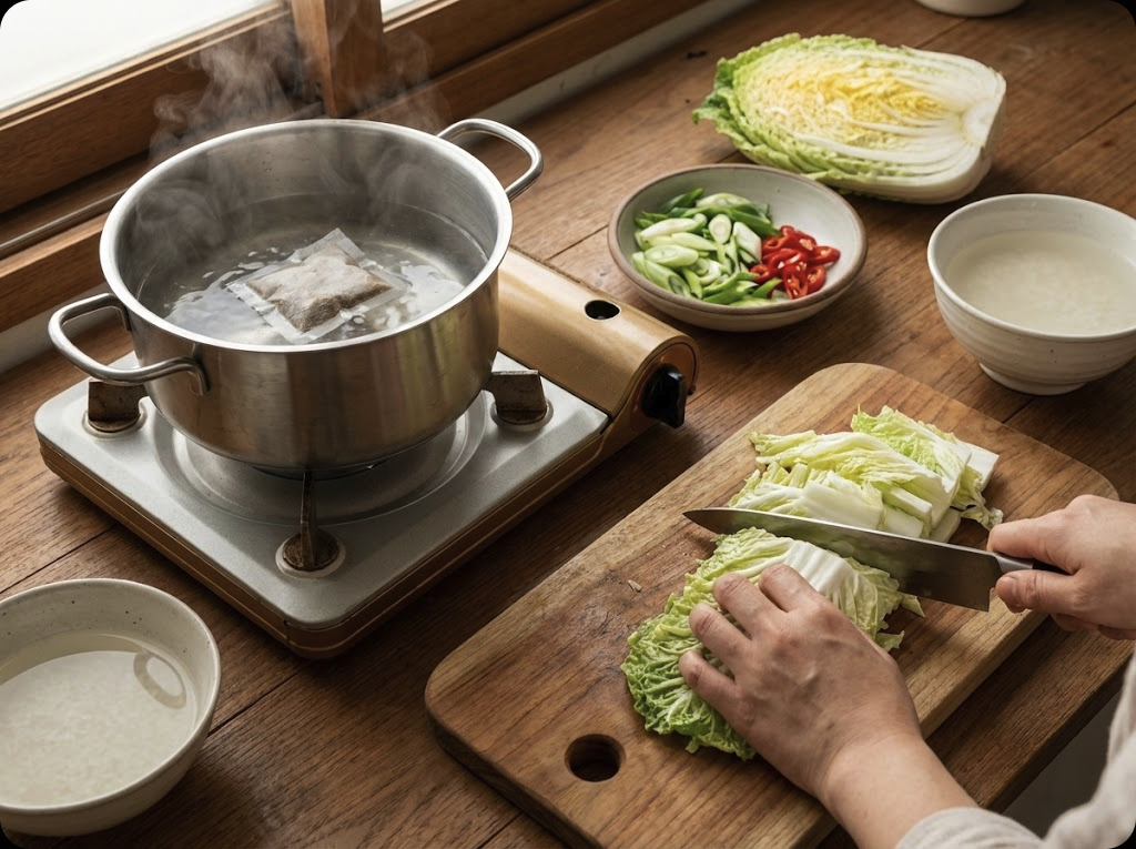 알배추 된장국 - step_1