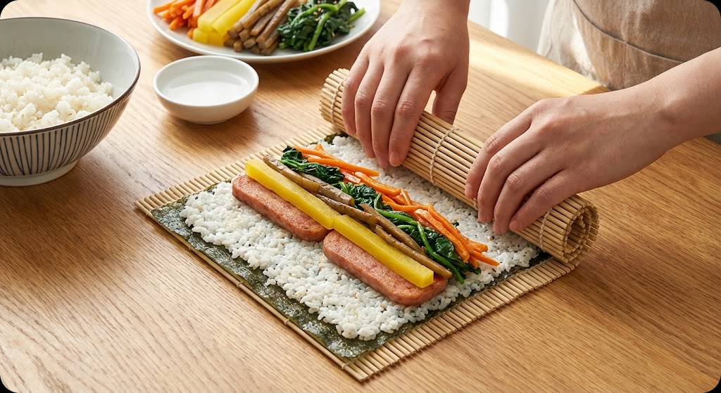 계란말이 김밥 조리 과정 4단계