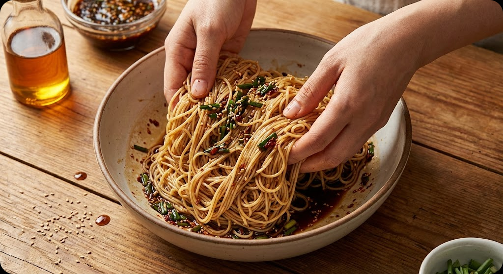달래간장 비빔국수 조리 과정 4단계