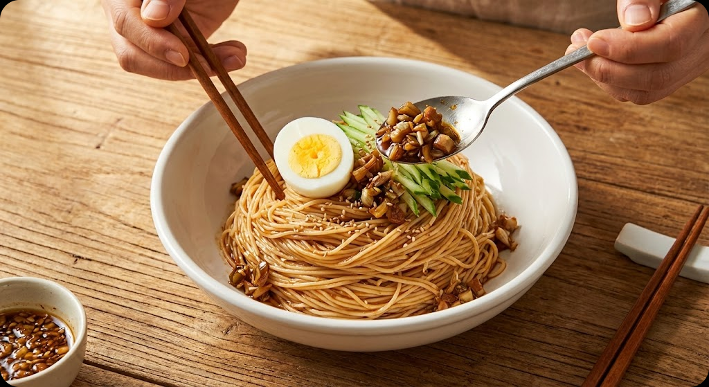 달래간장 비빔국수 조리 과정 5단계