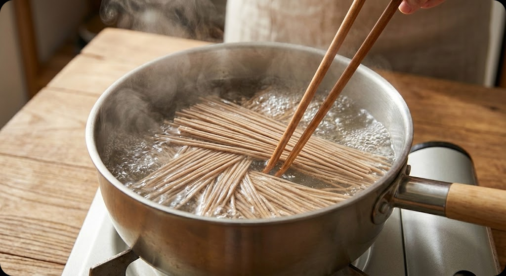 들기름 막국수 조리 과정 1단계