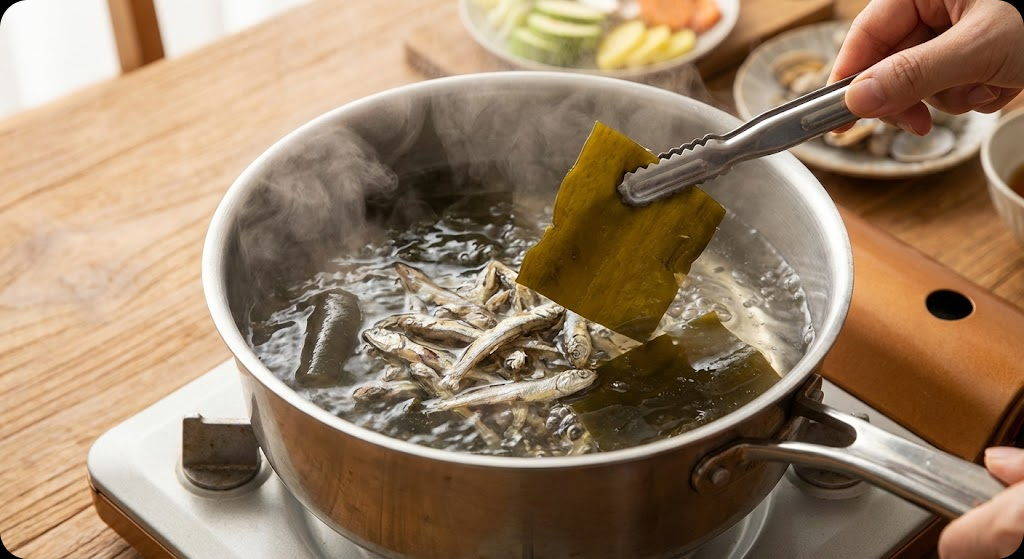 바지락 칼국수 조리 과정 2단계