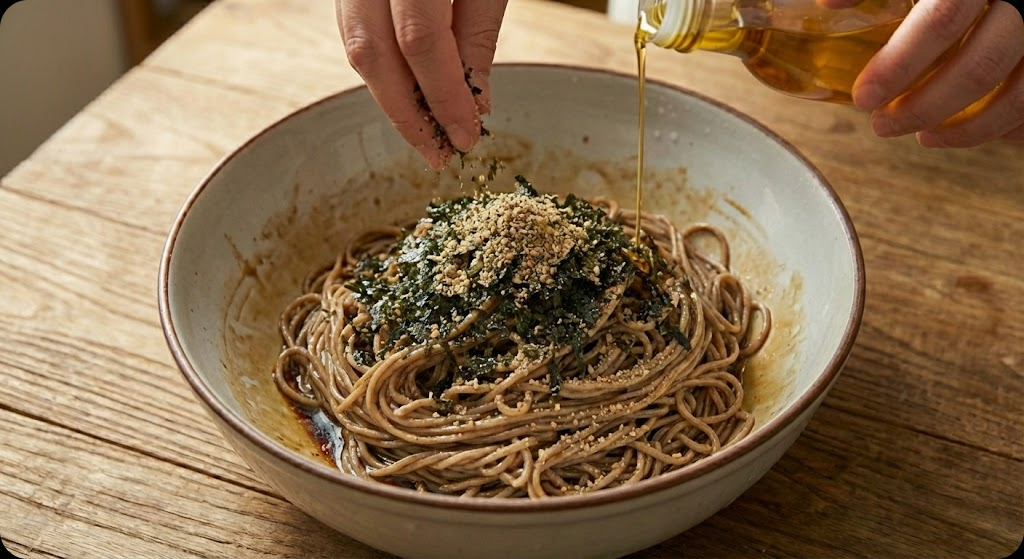 들기름 막국수 조리 과정 5단계