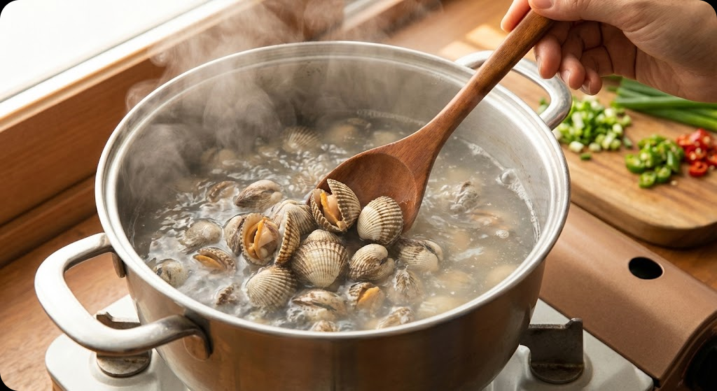 꼬막 비빔밥 조리 과정 2단계