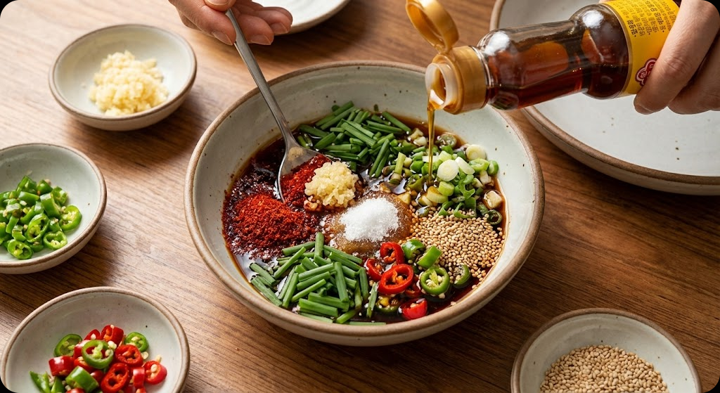 꼬막 비빔밥 조리 과정 4단계