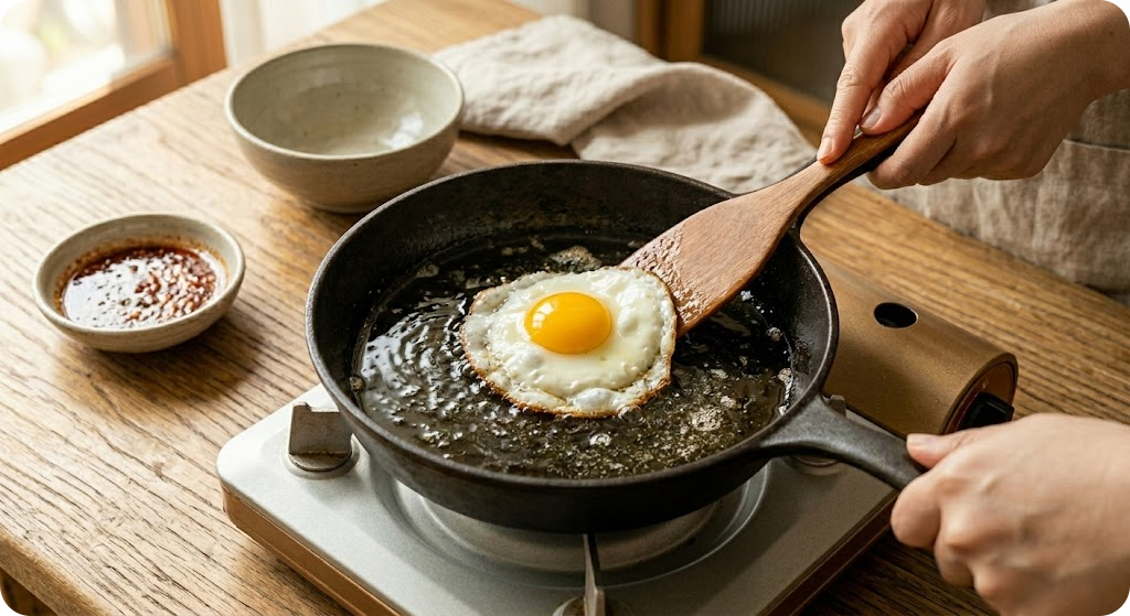 봄동 비빔밥 조리 과정 4단계