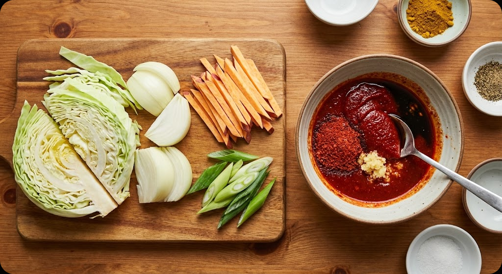 로제 닭갈비 조리 과정 2단계