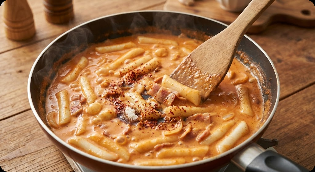 고추장 크림 떡볶이 조리 과정 5단계