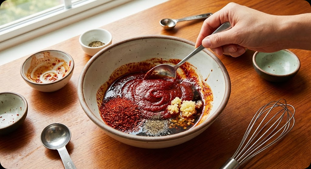 고추장 불고기 덮밥 조리 과정 2단계