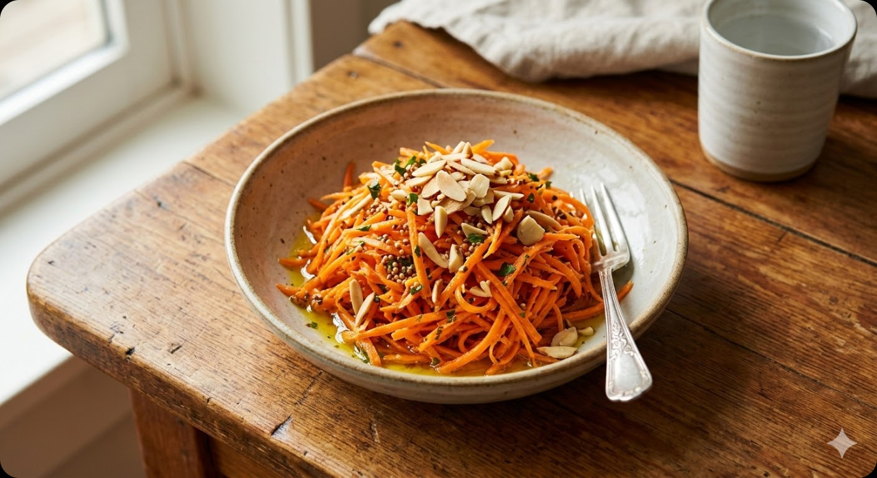 완성된 당근라페 (당근샐러드)의 맛있는 모습