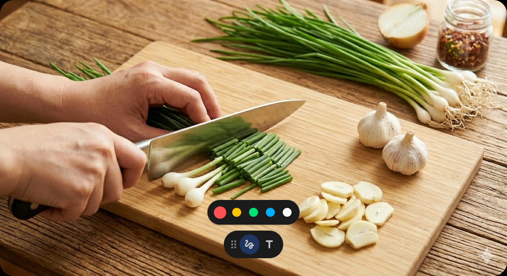 달래 크림파스타 조리 과정 1단계