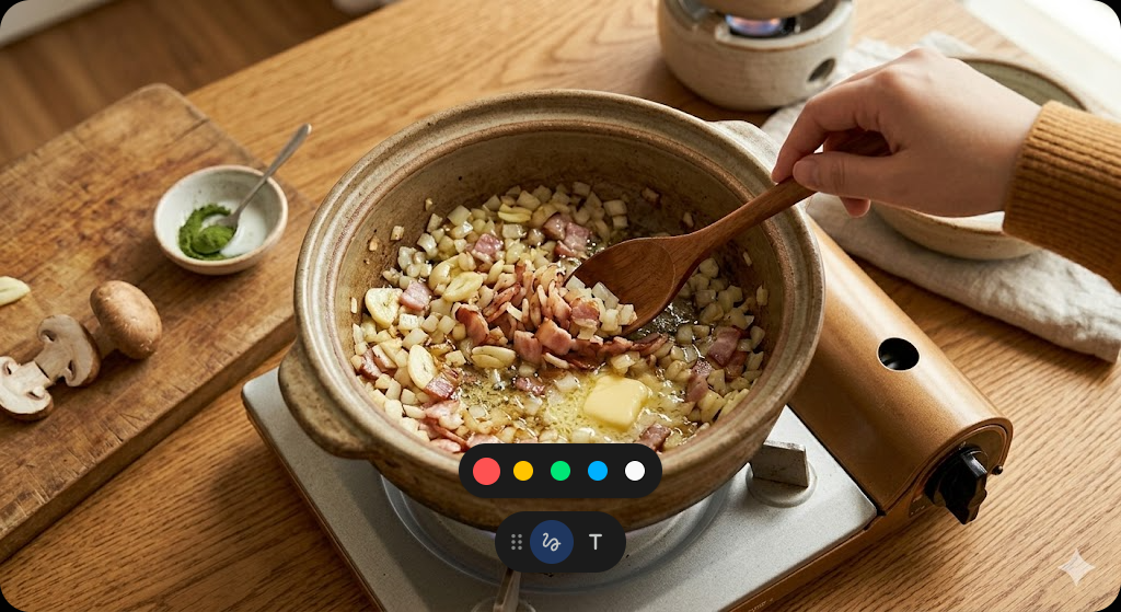 Step 2 - Toasting rice