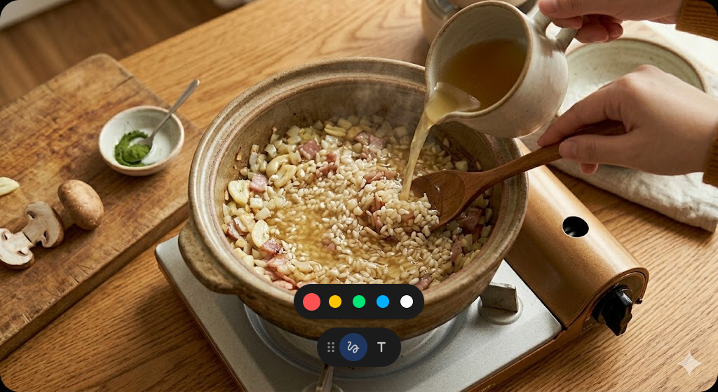 Step 3 - Adding broth