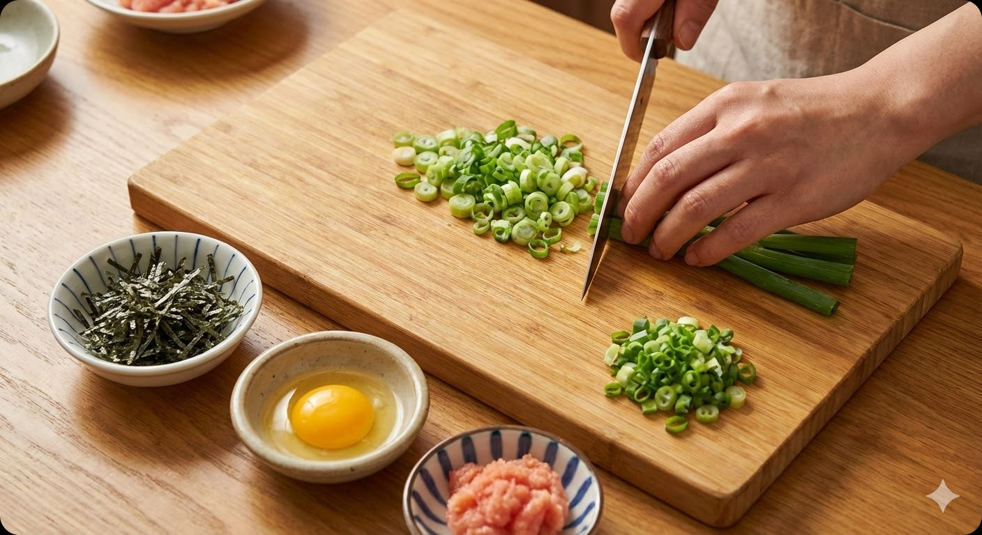 명란버터우동 조리 과정 2단계