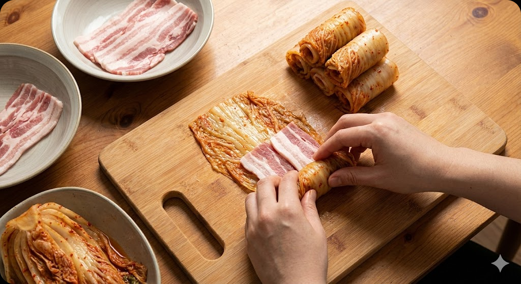 대패삼겹 김치말이전골 조리 과정 2단계