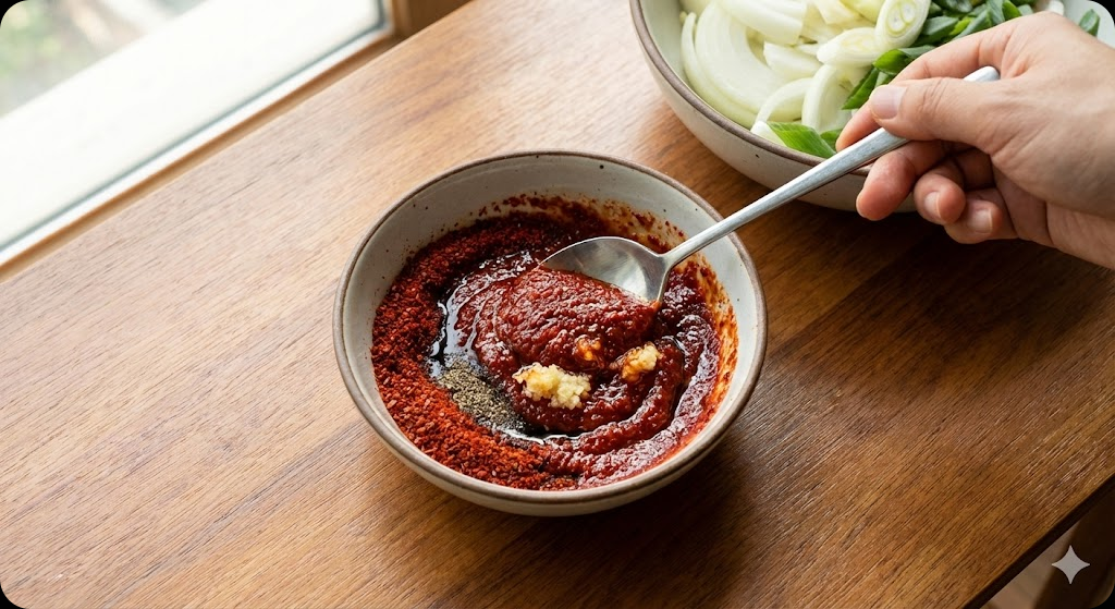 대패삼겹 김치말이전골 조리 과정 4단계