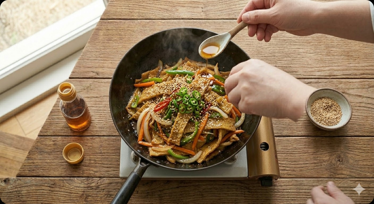 어묵볶음 조리 과정 5단계