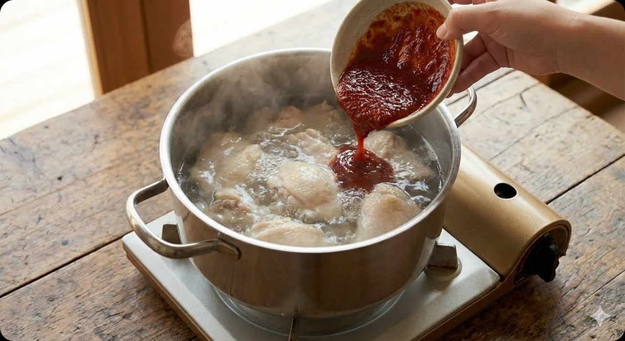 닭도리탕 조리 과정 4단계