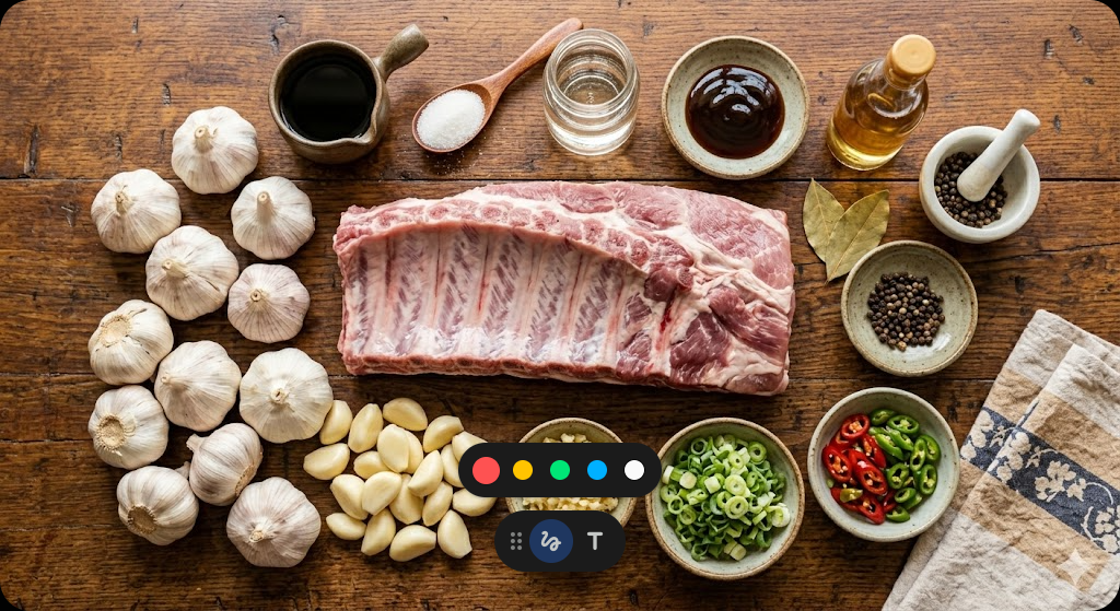 Ingredients for Garlic Bomb Galbi