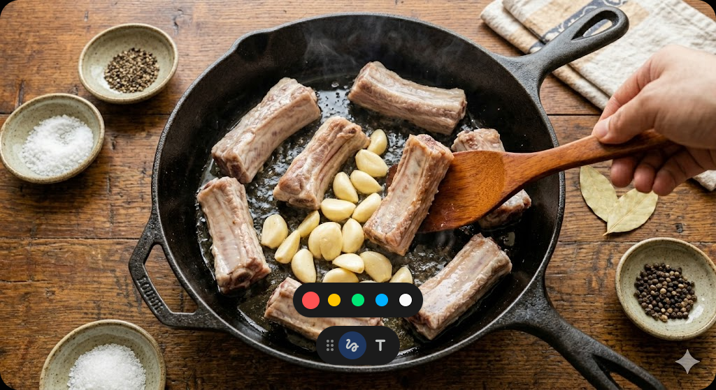 Step 2 - Blanching the ribs