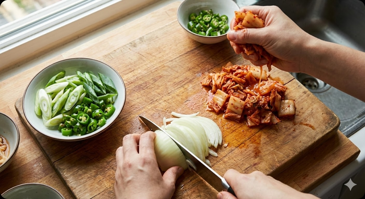 김치즈 제육볶음 조리 과정 2단계