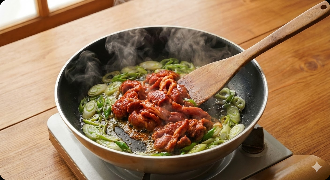 김치즈 제육볶음 조리 과정 3단계