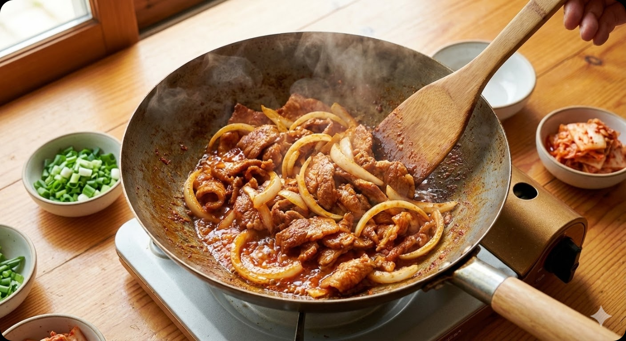 김치즈 제육볶음 조리 과정 3단계