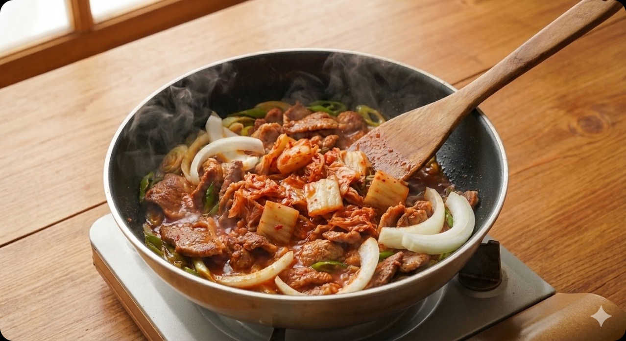 김치즈 제육볶음 조리 과정 4단계