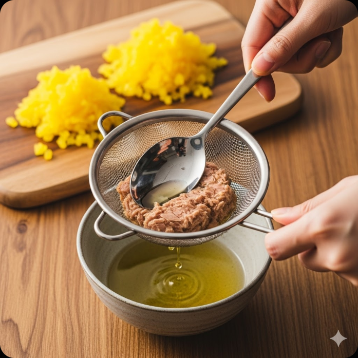 고추장 참치마요 주먹밥 조리 과정 1단계