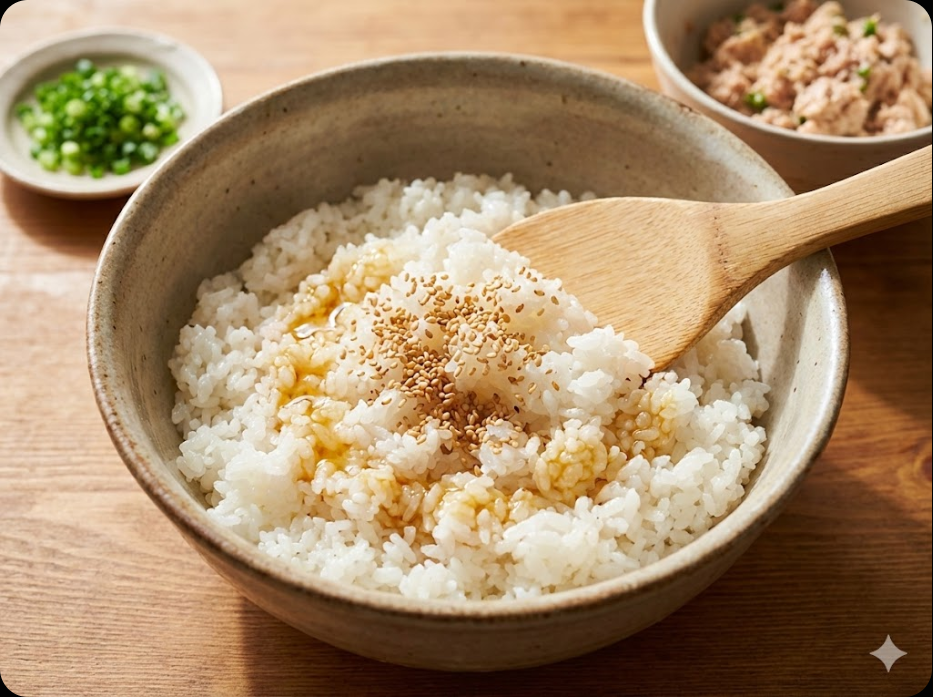 고추장 참치마요 주먹밥 조리 과정 3단계