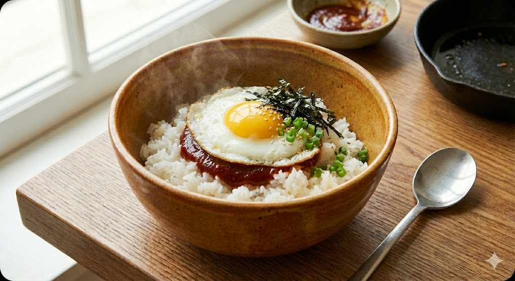 고추장 버터 계란밥 조리 과정 4단계