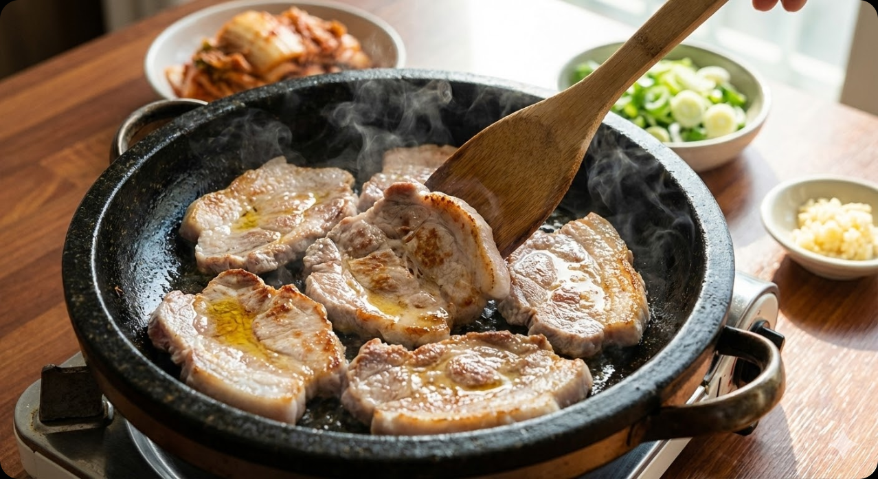 돼지고기 김치찌개 조리 과정 2단계