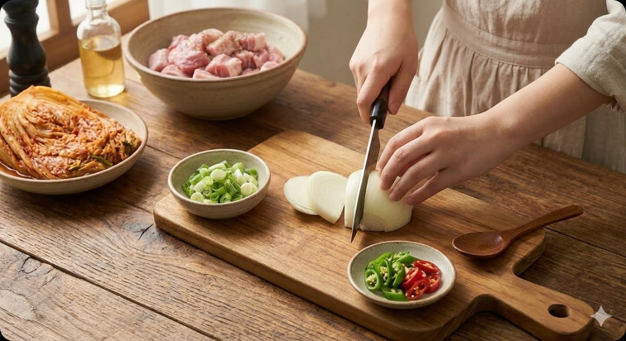 돼지고기 김치찜 조리 과정 2단계