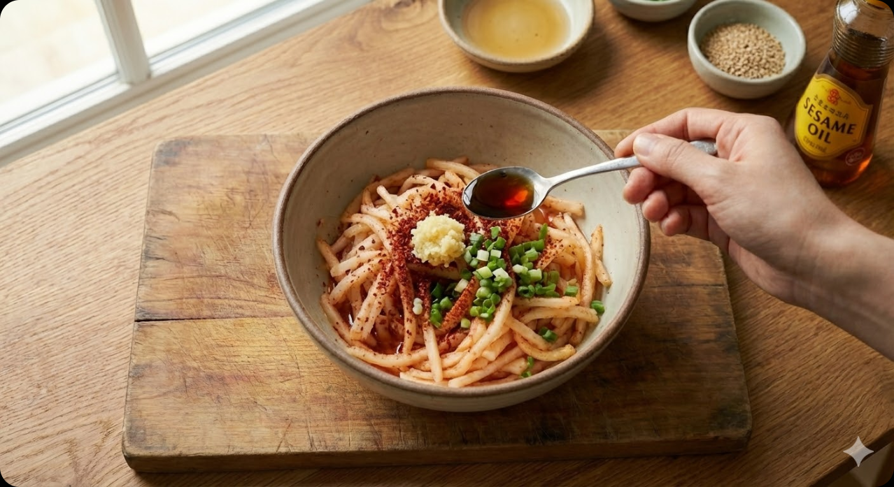 무생채 조리 과정 3단계