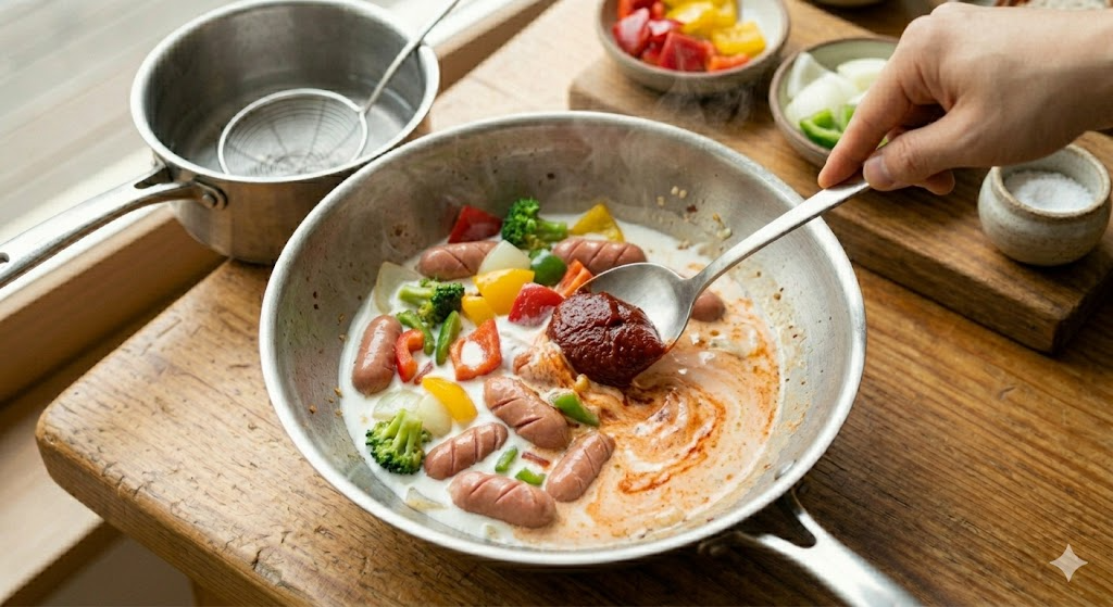 로제쏘야 조리 과정 4단계